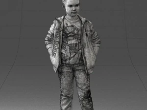 boy in pose 0265 3D Model