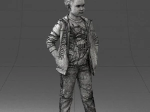 boy in pose 0265 3D Model