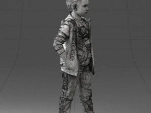 boy in pose 0265 3D Model