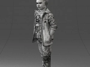 boy in pose 0265 3D Model