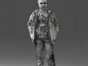 boy in pose 0265 3D Model
