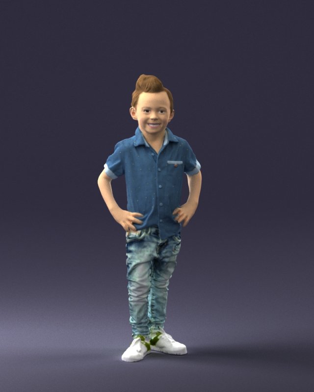 boy in pose 0270 3Dモデル .c4d .max .obj .3ds .fbx .stl .blend 