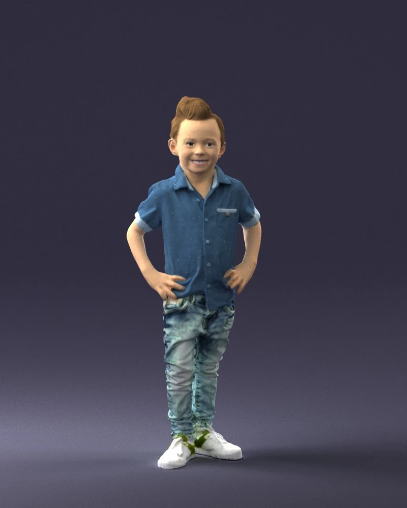 boy in pose 0270 3D Model .c4d .max .obj .3ds .fbx .stl .blend 
