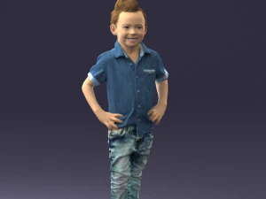 boy in pose 0270 3D Model