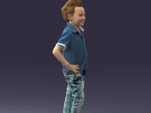 boy in pose 0270 3D Model