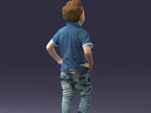 boy in pose 0270 3D Model