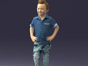 boy in pose 0270 3D Model