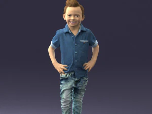 boy in pose 0270 3D Model