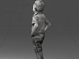 boy in pose 0270 3D Model
