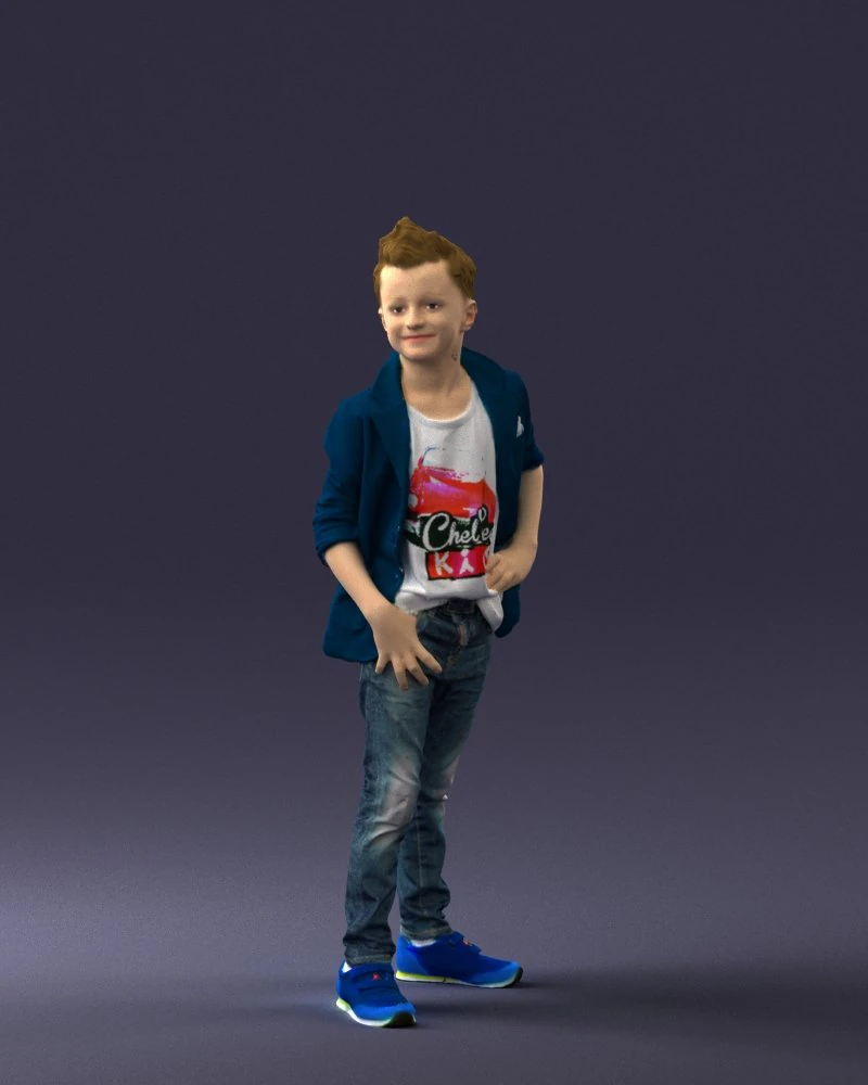 boy in pose 0275 3D Model .c4d .max .obj .3ds .fbx .stl .blend 