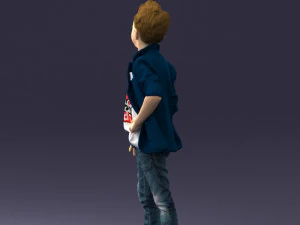 boy in pose 0275 3D Model