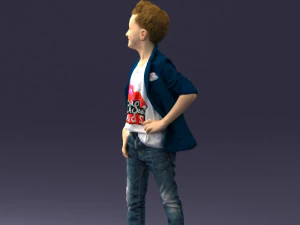 boy in pose 0275 3D Model