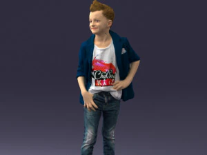 boy in pose 0275 3D Model