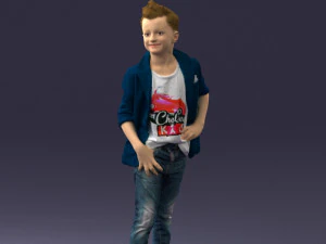 boy in pose 0275 3D Model