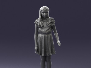 girl in red dress 0277 Modello 3D