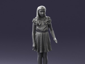 girl in red dress 0277 Modello 3D