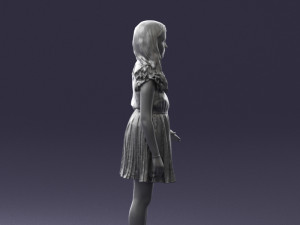 girl in red dress 0277 Modello 3D