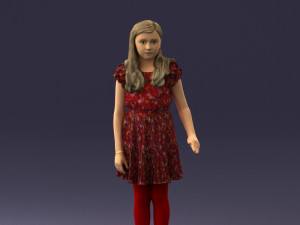 girl in red dress 0277 3d print ready 3D Print Model
