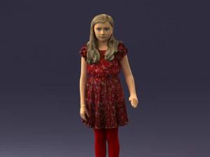 girl in red dress 0277 3d print ready 3D Print Model