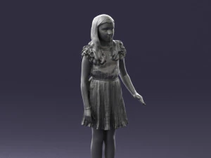 girl in red dress 0277 3d print ready 3D Print Model