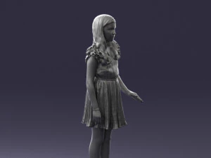 girl in red dress 0277 3d print ready 3D Print Model