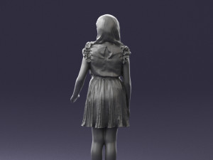 girl in red dress 0277 3d print ready 3D 打印模型