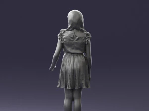 girl in red dress 0277 3d print ready 3D Print Model