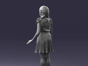 girl in red dress 0277 3d print ready 3D Print Model