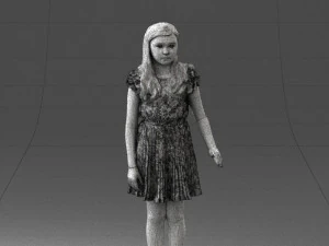girl in red dress 0277 3d print ready 3D Print Model