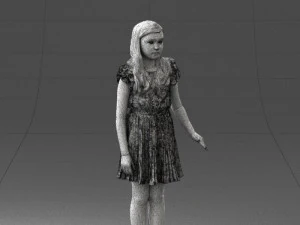 girl in red dress 0277 3d print ready 3D Print Model