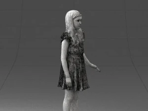 girl in red dress 0277 3d print ready 3D Print Model