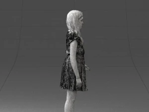 girl in red dress 0277 3d print ready 3D Print Model