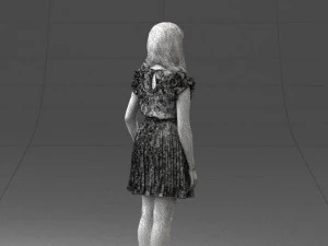 girl in red dress 0277 3d print ready 3D Print Model