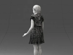 girl in red dress 0277 3d print ready 3D Print Model