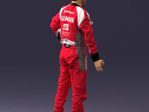 man in motorcycle clothes 0276 3D Model