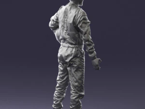 man in motorcycle clothes 0276 3D Model