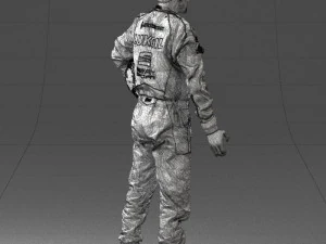 man in motorcycle clothes 0276 3D Model