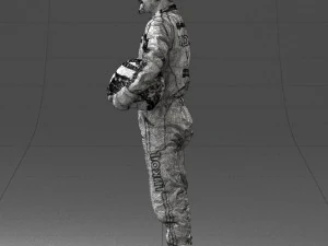 man in motorcycle clothes 0276 3D Model