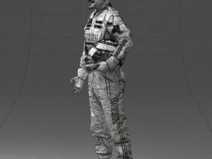 man in motorcycle clothes 0276 3D Model