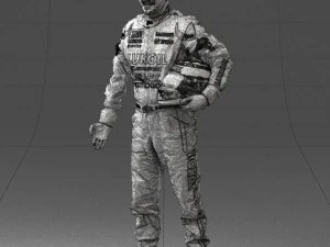 man in motorcycle clothes 0276 3D Model