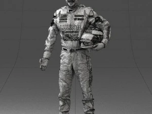 man in motorcycle clothes 0276 3D Model
