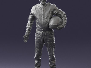 man in motorcycle clothes 0276 3d print ready Model Cetak 3D