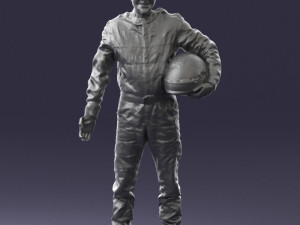 man in motorcycle clothes 0276 3d print ready Model Cetak 3D