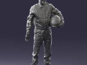man in motorcycle clothes 0276 3d print ready Model Cetak 3D