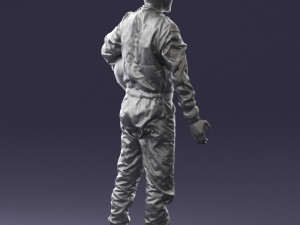 man in motorcycle clothes 0276 3d print ready Model Cetak 3D