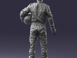 man in motorcycle clothes 0276 3d print ready Model Cetak 3D