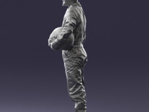 man in motorcycle clothes 0276 3d print ready Model Cetak 3D