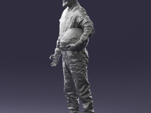 man in motorcycle clothes 0276 3d print ready Model Cetak 3D