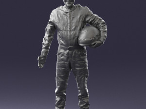 man in motorcycle clothes 0276 3d print ready Model Cetak 3D