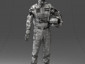 man in motorcycle clothes 0276 3d print ready Model Cetak 3D